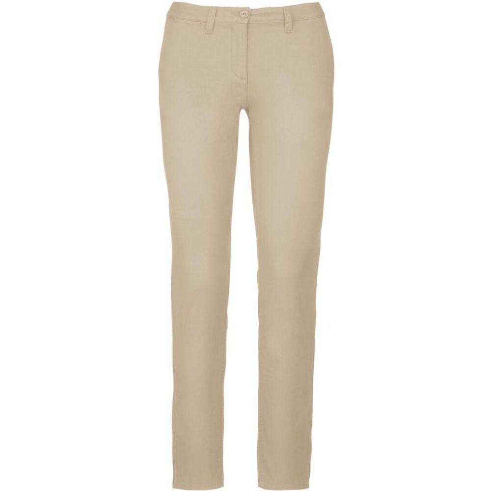 Kariban Womens/Ladies Chino Pants / Beige